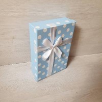 Коробка подарочная Горох на голубом 23х197х6,5см от интернет-магазина Кофеин